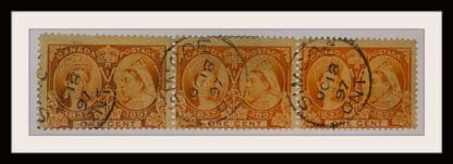 Canada Scott # 51 Strip of 3 Used