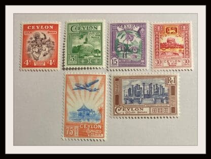 Ceylon  Scott #307-312 Mint Never Hinged