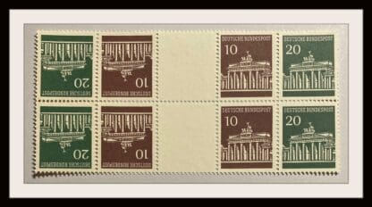 Germany Scott # 952a/953a Gutter Block Mint NO GUM