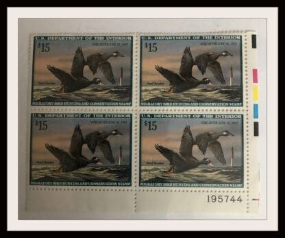 Scott # RW 63 Mint Never Hinged Plate Block