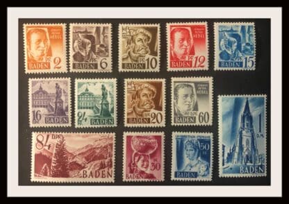 Germany (Baden) Scott # 5N28-5N40 Mint Never Hinged