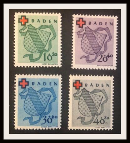 Germany (Baden) Scott # 5NB1-5NB4 Mint Never Hinged