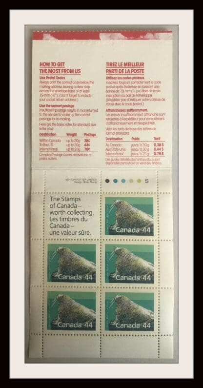 Canada Scott # 1172e Booklet