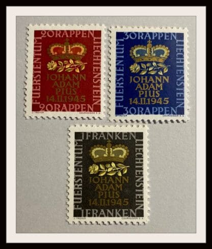 Liechtenstein Scott # 212-214 Mint Never Hinged