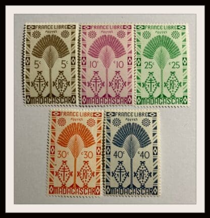 Malagasy Scott # 241-245 Mint Hinged