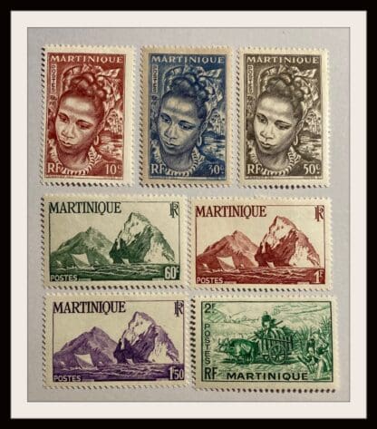 Martinique Scott #217-223 Mint Hinged