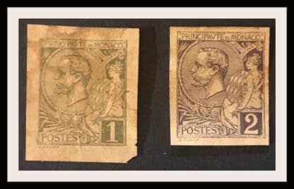Monaco Scott #11-12 Mint Cut Squares