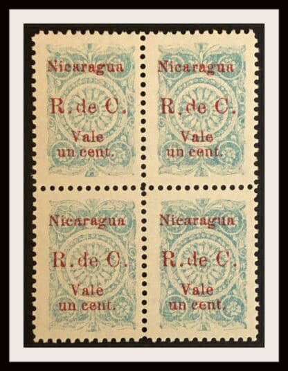 Nicaragua Scott # RA24 Mint NO GUM Block of 4