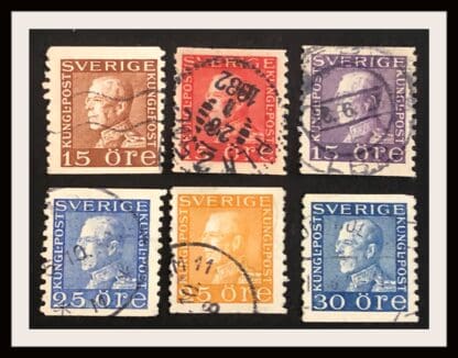 Sweden Scott #168-70/176-178 Used