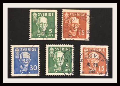 Sweden Scott #275-279 Used