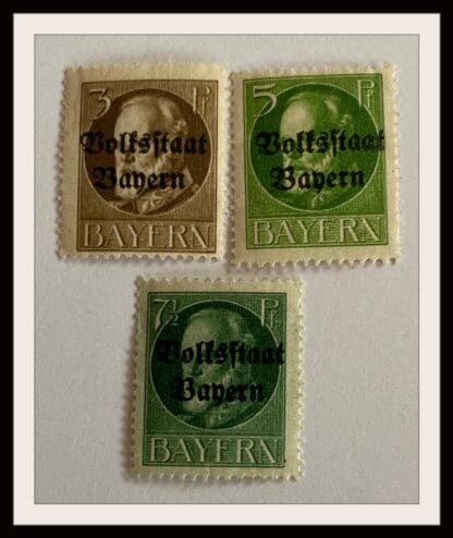 Bavaria Scott # 136-138 Mint Hinged