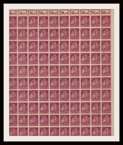 Germany Scott # 168 Mint Never Hinged Sheet