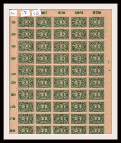 Germany Scott # 201 Mint Never Hinged Sheet