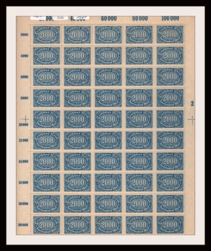 Germany Scott # 205 Mint Never Hinged Sheet