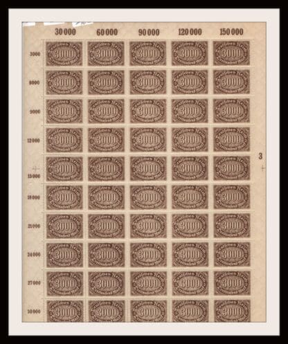 Germany Scott # 206 Mint Never Hinged Sheet