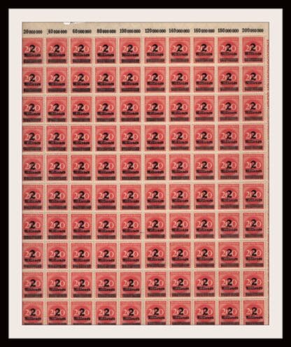 Germany Scott # 269 Mint Never Hinged Sheet