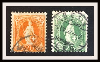 Switzerland Scott # 82a-83a Used