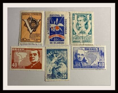 Brazil Scott # 643/652/655/671/674-675 Mint Hinged