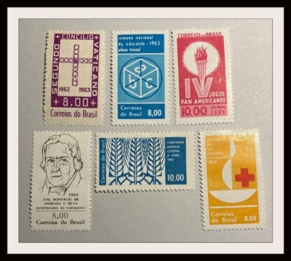 Brazil 954-955/957/959-961 Mint Hinged