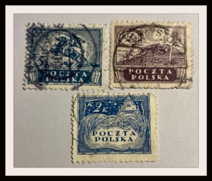 Poland Scott # 130-132 Used