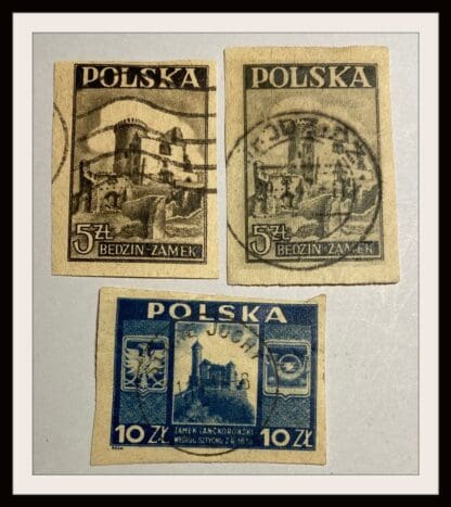 Poland Scott # 392-393/395 Used