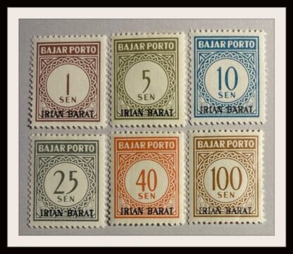 West Irian Scott # J1-J6 Mint Hinged
