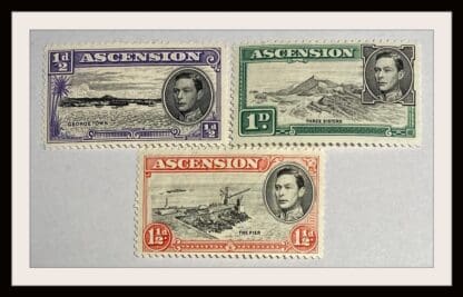 Ascension Scott # 40/41D/42 Mint Hinged