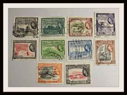 British Guiana Scott # 253-262 Used