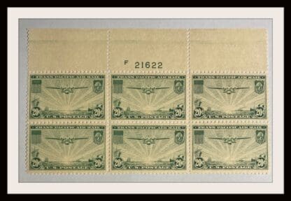 Scott # C21 Mint Never Hinged Plate Block