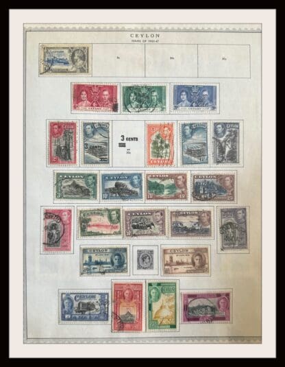 Ceylon Accumulation of Used Stamps