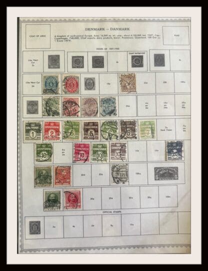 Denmark, 13 pages, Well Populated Collection of Stamps