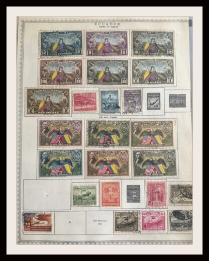 Ecuador 27 pages, Well Populated Collection of Stamps