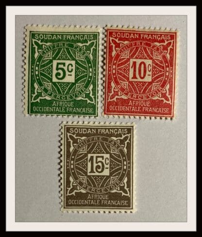 French Sudan # J11-J13 Mint Hinged