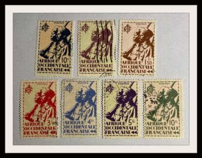 French West Africa #17/24/26/29-30/32-33 Used