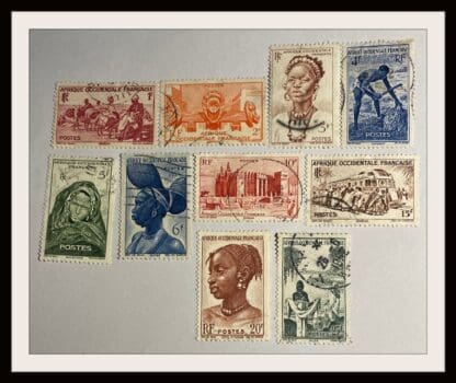 French West Africa # 42/45-46/48-57 Used