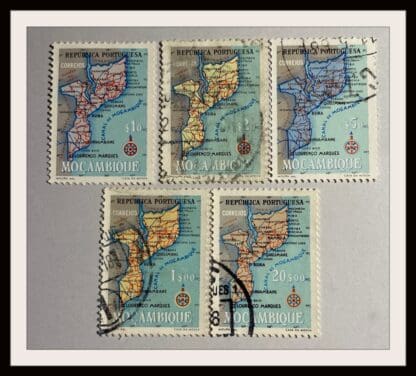 Mozambique Scott # 387-390/394 Used