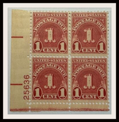 J 80b Mint Never Hinged Plate Block