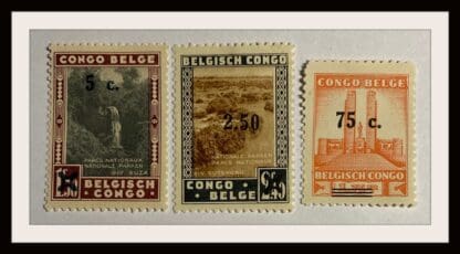 Belgium Congo Scott # 184-186 Mint Hinged