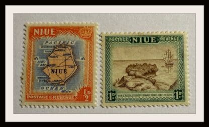 Niue Scott # 94-95 Mint Hinge Remnant