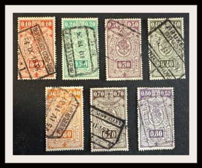 Belgium Scott # Q140/142-144/146/148 Used