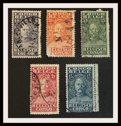 Belgium Congo Scott #116-118/121/123 Used