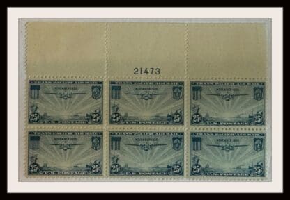 Scott #C20 Mint Never Hinged Plate Block