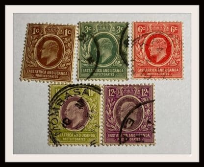 East Africa and Uganda Scott # 31-35 Used