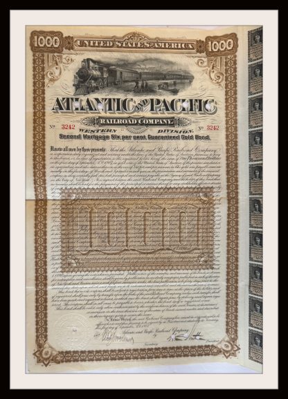 Atlantic and Pacific Railway Company Bond