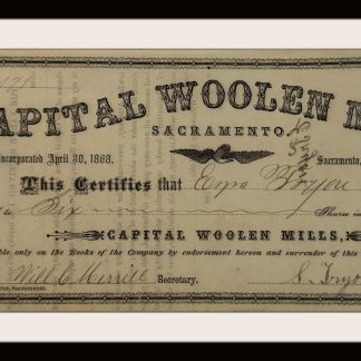 Capital Woolen Mills Issued
