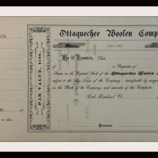 Ottaquechee Woolen Company Unissued