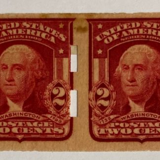 Scott #320 Schermack Company, Detroit, MI.  Mint Hinged Pair