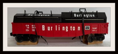 Lionel Burlington Gondola with Coil covers # 6-16343 New Old Stock