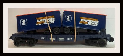 Lionel Express Mail Flatcar with Trailers # 6-6531 New Old Stock