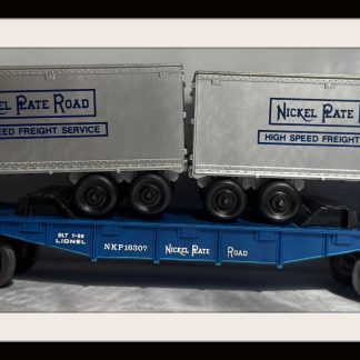Lionel Nickel Plate Road Flat Car with Trailers # 6-16307  Grade an 8